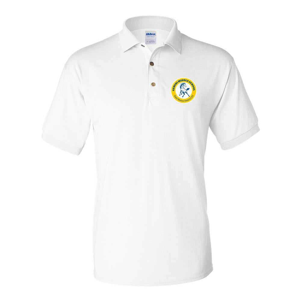 School Logo ~ 50/50 Polo ~ Gemini Middle School