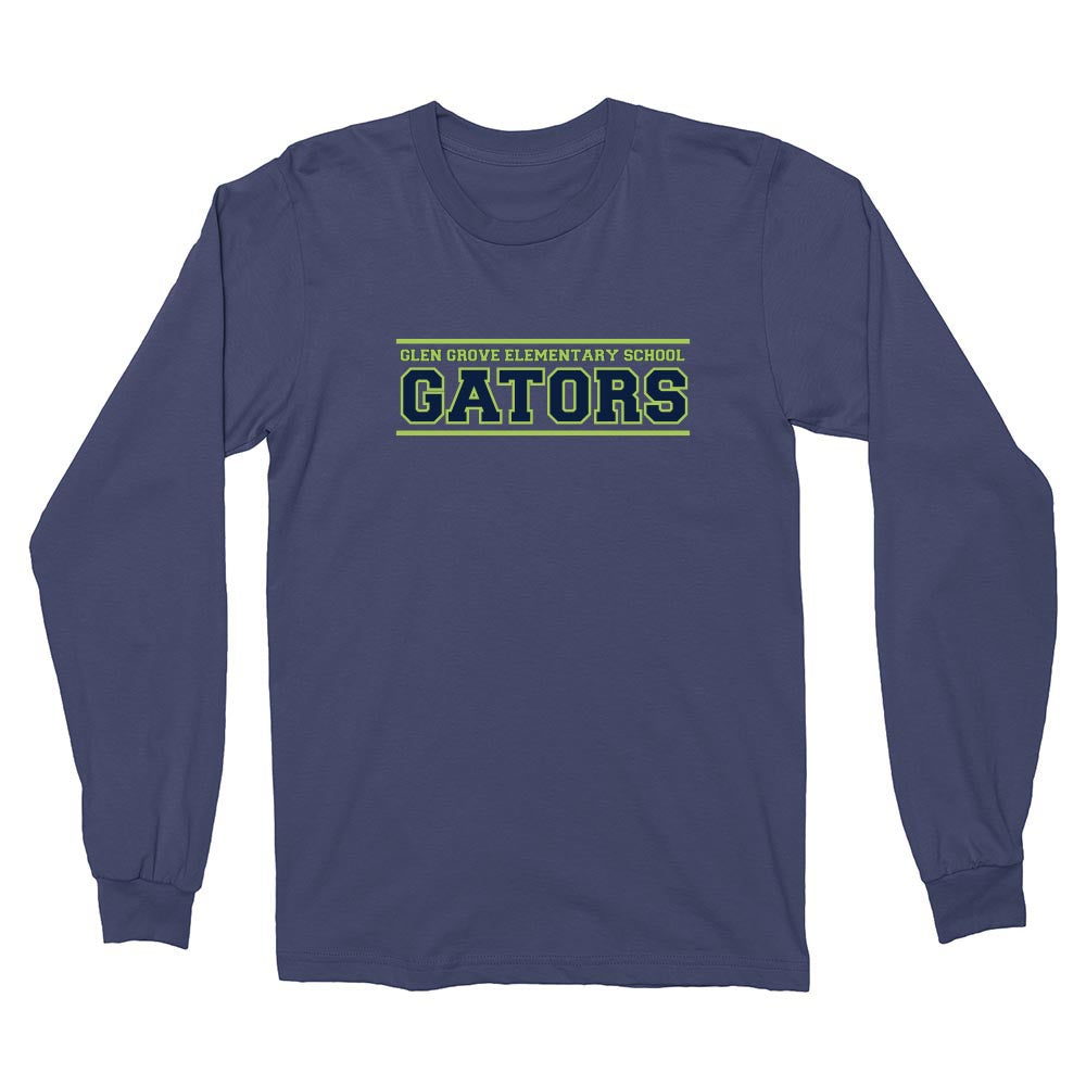 COLLEGIATE LONG SLEEVE TEE ~ GLEN GROVE ~ youth and adult ~ classic fit