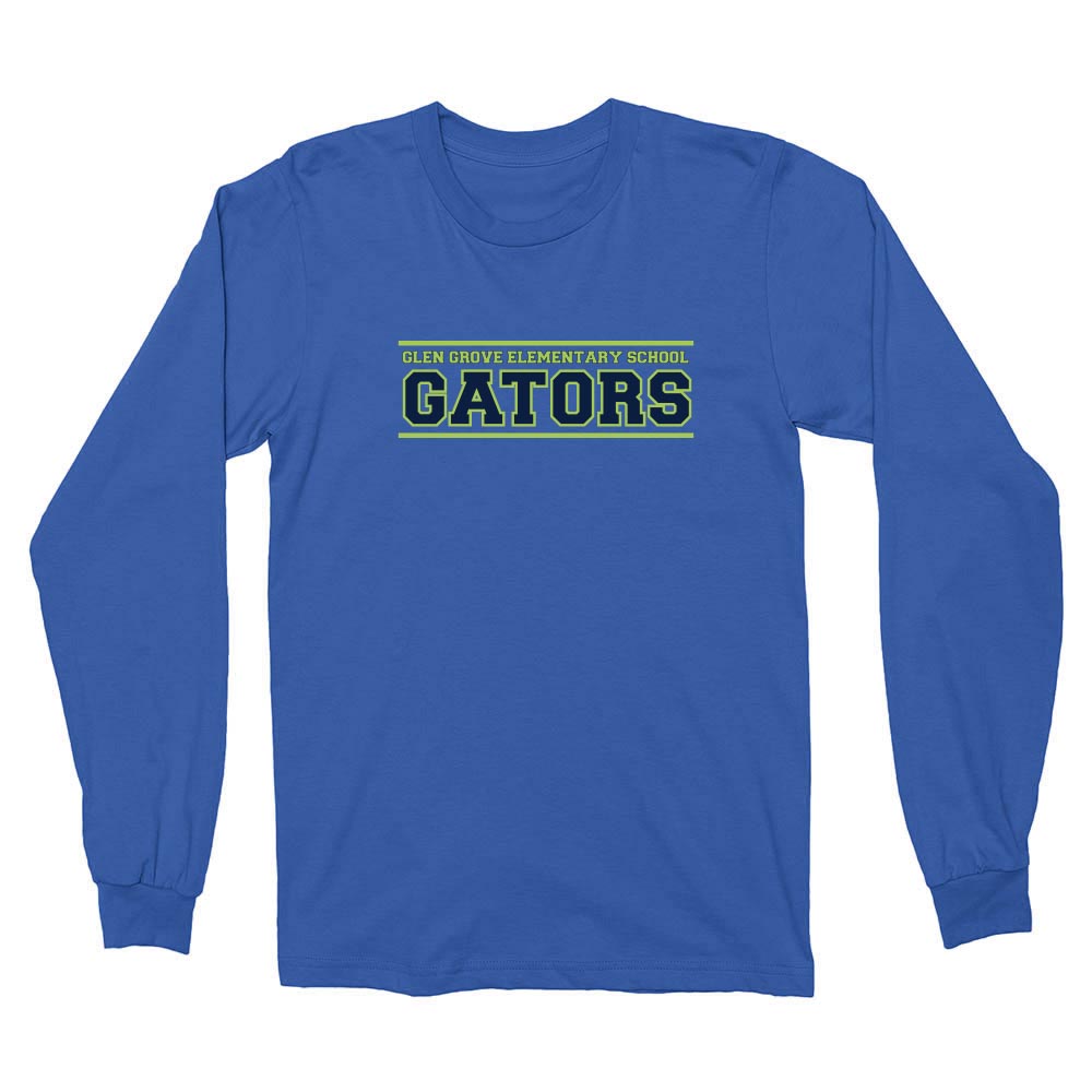 COLLEGIATE LONG SLEEVE TEE ~ GLEN GROVE ~ youth and adult ~ classic fit