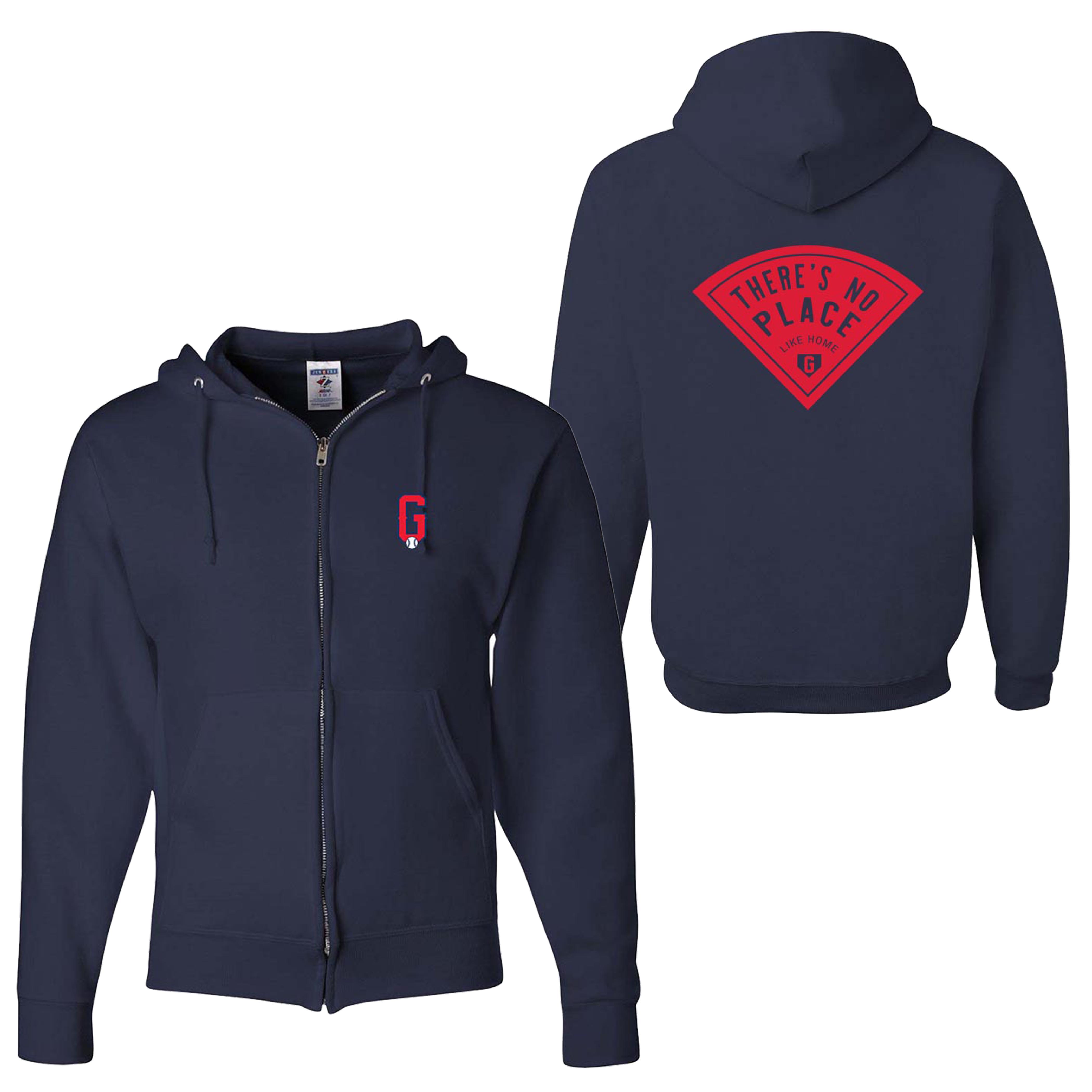 NO PLACE LIKE HOME ZIP HOODIE ~ GLENVIEW PATRIOTS ~ unisex