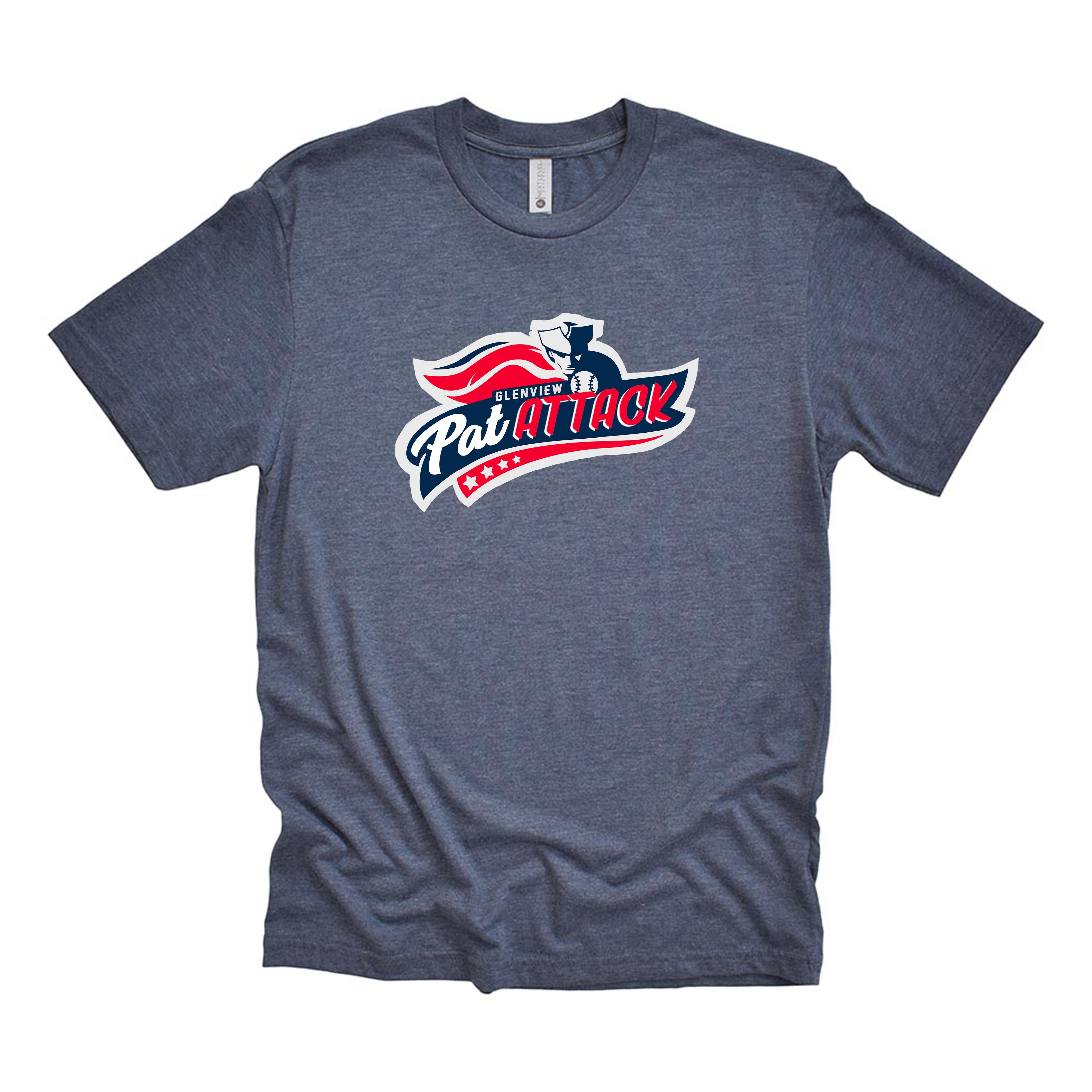 PAT ATTACK TRIBLEND TEE ~ GLENVIEW PATRIOTS ~ youth, unisex and women's