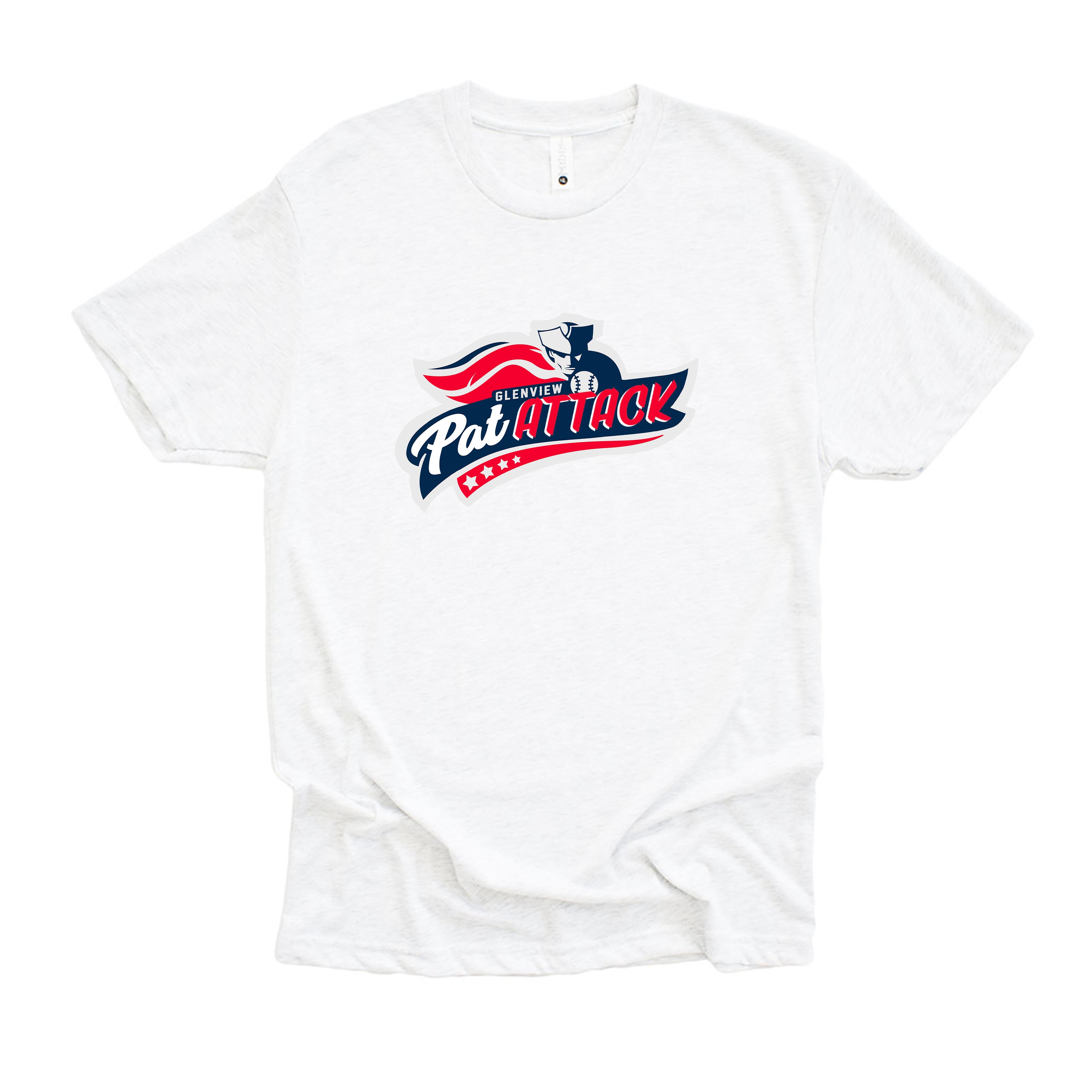 PAT ATTACK TRIBLEND TEE ~ GLENVIEW PATRIOTS ~ youth, unisex and women's