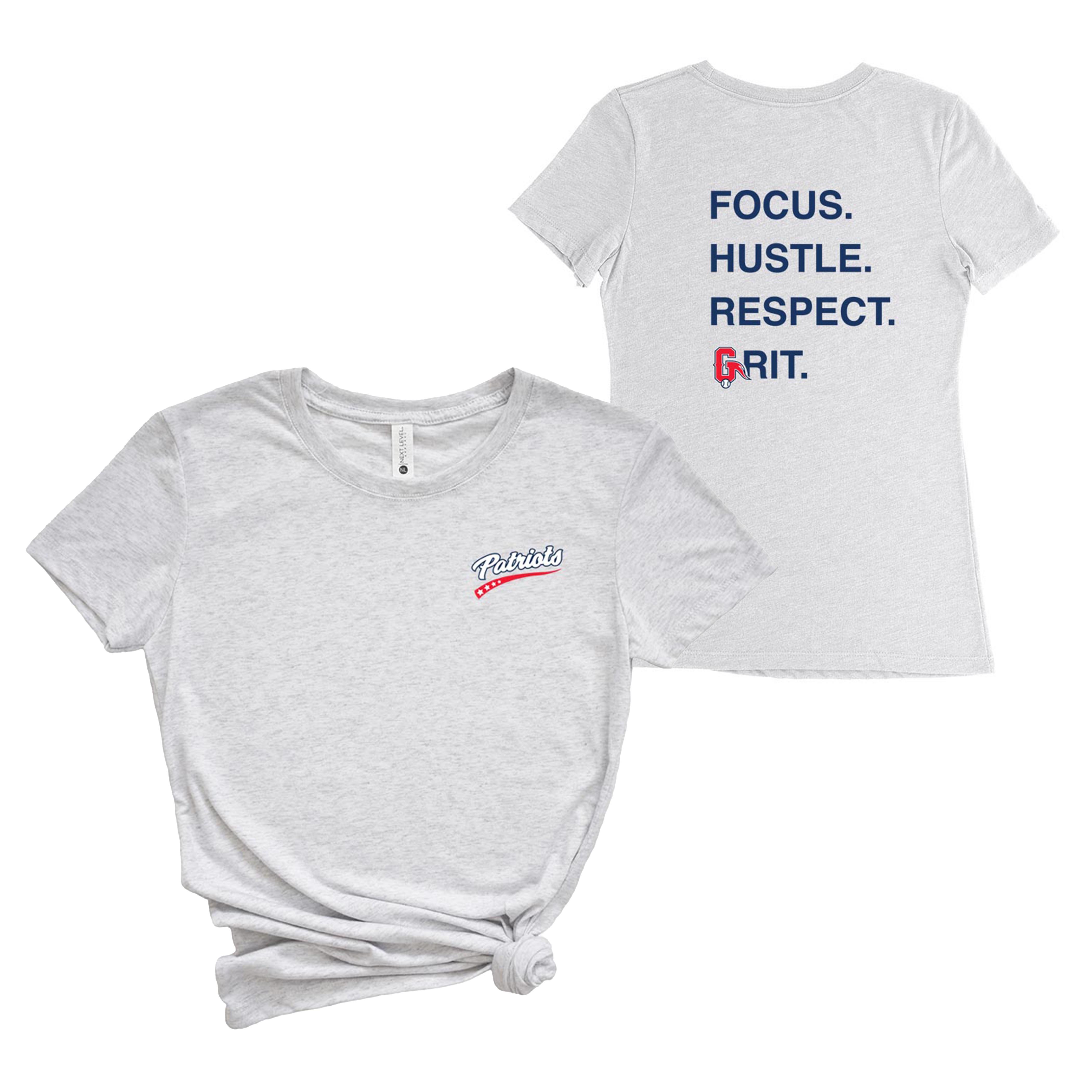 PATRIOTS GRIT TRIBLEND TEE ~ GLENVIEW PATRIOTS ~ youth, unisex and women's