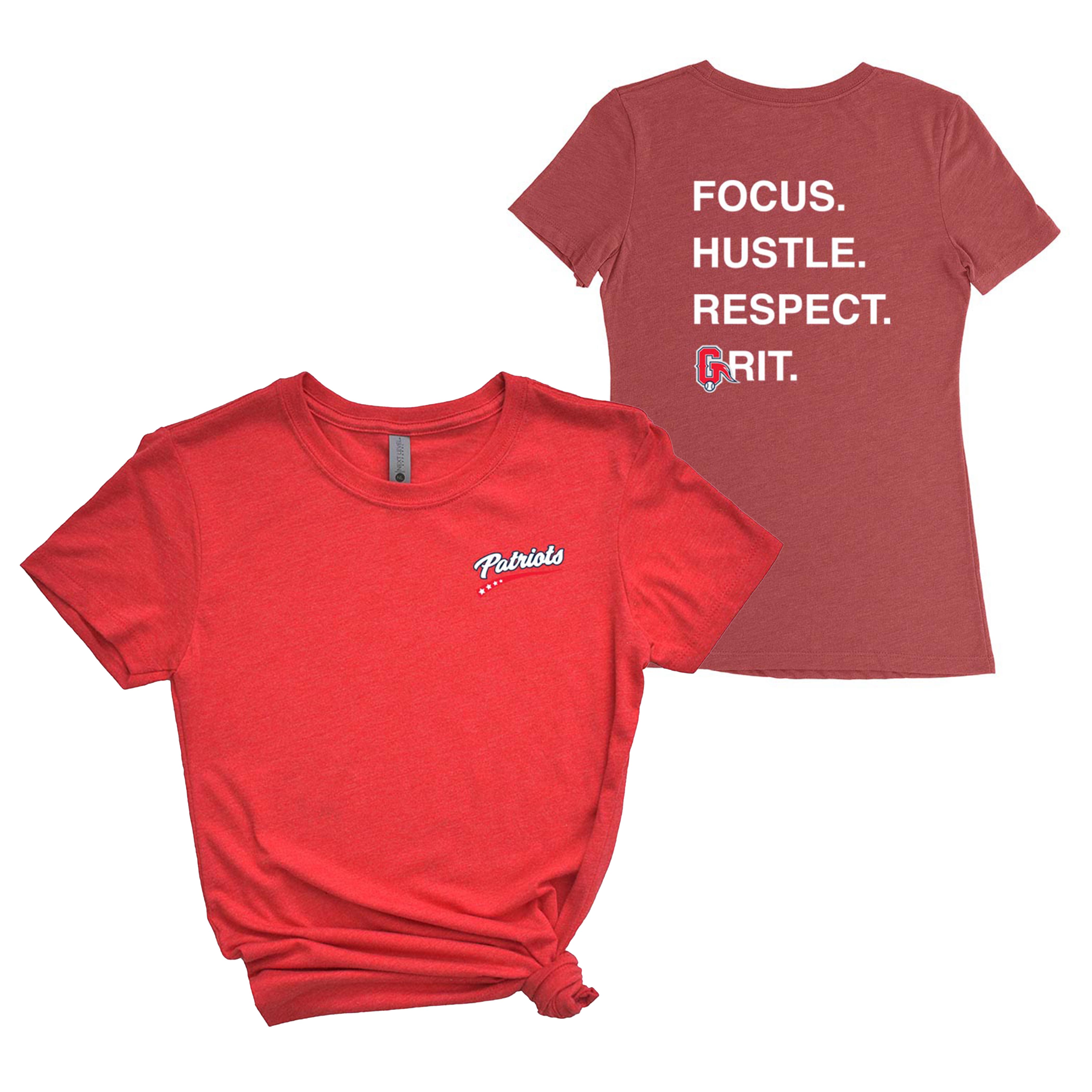 PATRIOTS GRIT TRIBLEND TEE ~ GLENVIEW PATRIOTS ~ youth, unisex and women's