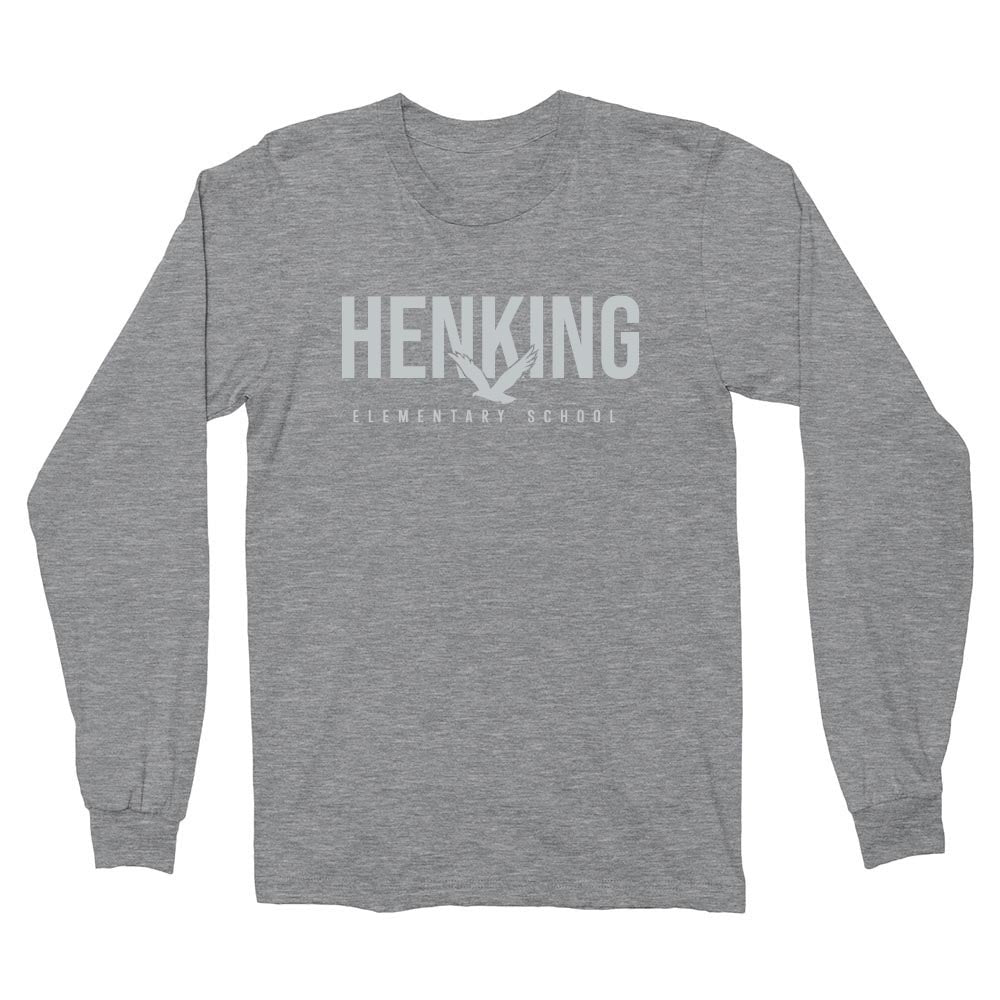 MODERN LONG SLEEVE TEE ~ HENKING ELEMENTARY SCHOOL ~ youth and adult ~ boxy fit
