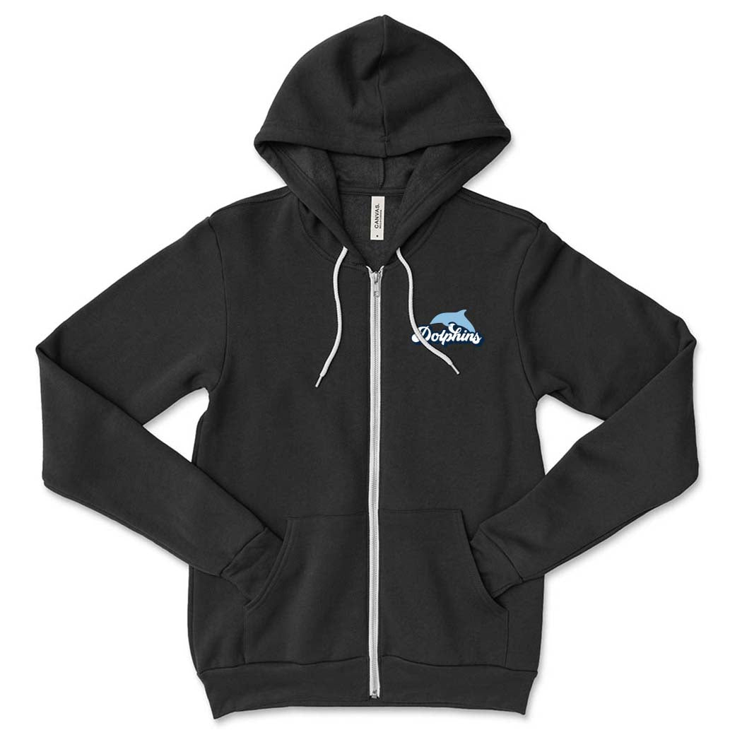 Groovy Dolphins ~ Zip Hoodie ~ Harper Elementary School