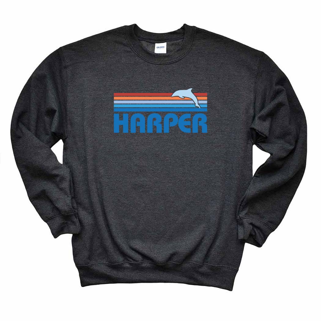 Sunset Stripes ~ Crewneck Sweatshirt ~ Harper Elementary School