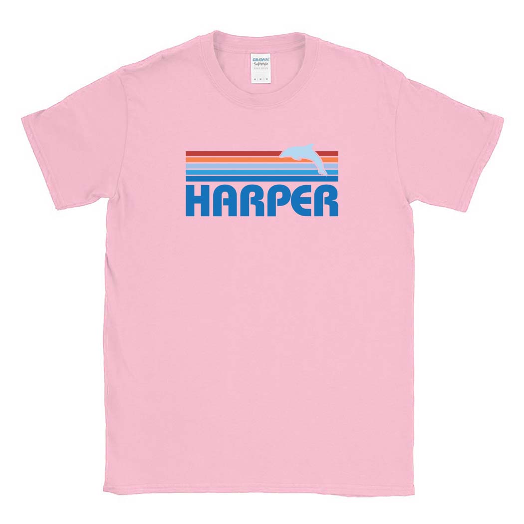 Sunset Stripes ~ Cotton T-Shirt ~ Harper Elementary School