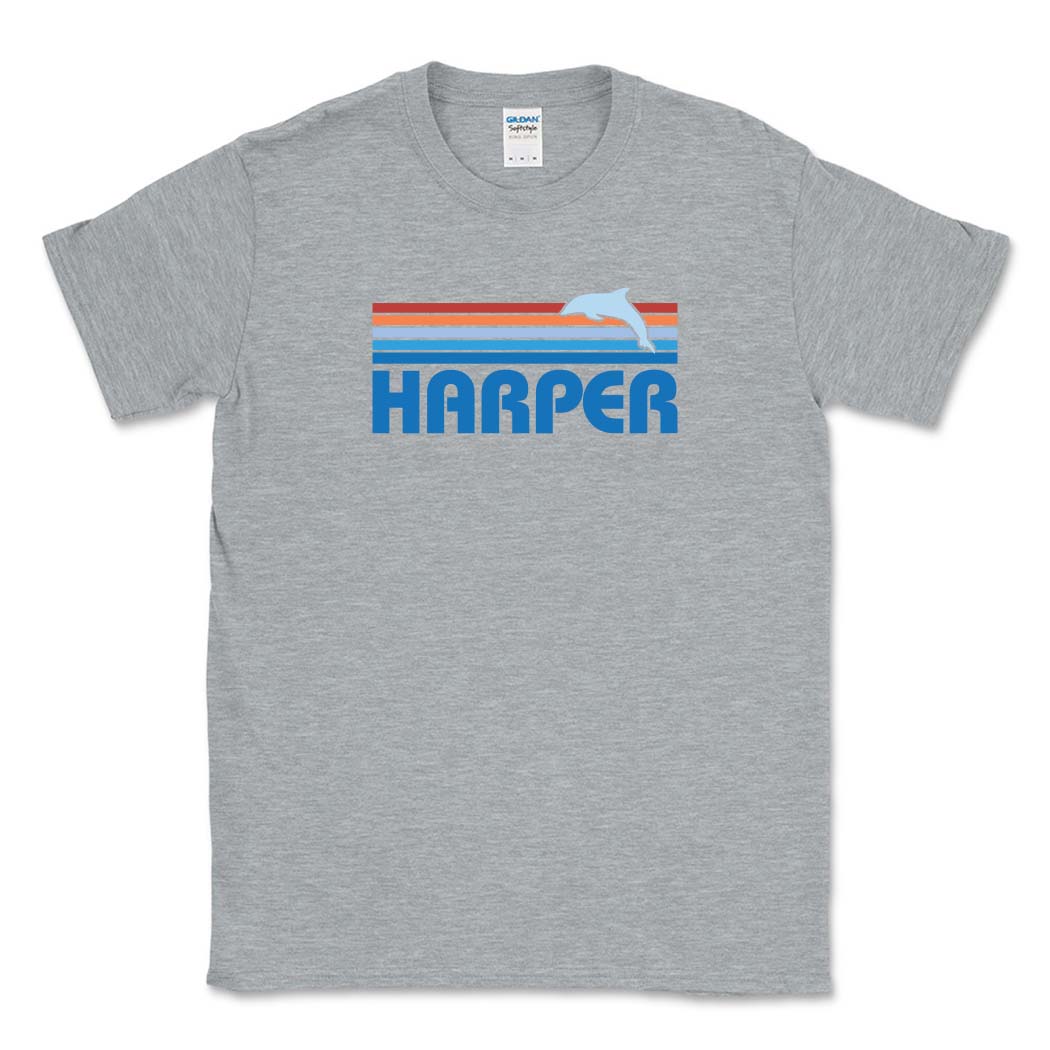 Sunset Stripes ~ Cotton T-Shirt ~ Harper Elementary School