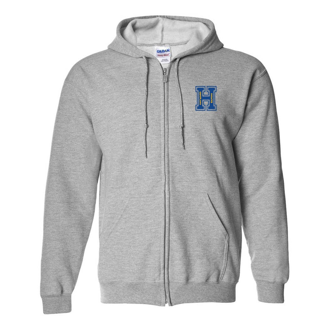 H HAYWARD ZIP HOODIE ~ HAYWARD ELEMENTARY ~ youth & adult ~ classic unisex fit