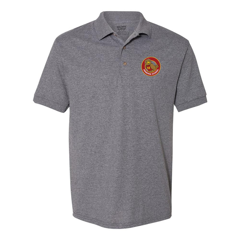 School Logo ~ 50/50 Polo ~ Henking Elementary School