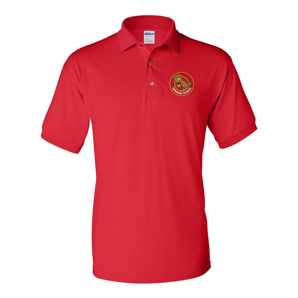 School Logo ~ 50/50 Polo ~ Henking Elementary School