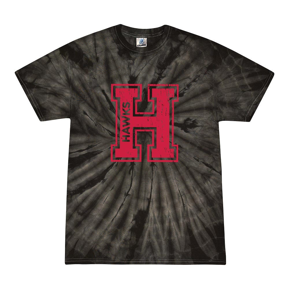 Collegiate H Hawks ~ Tie-Dye T-Shirt ~ Henking Elementary School