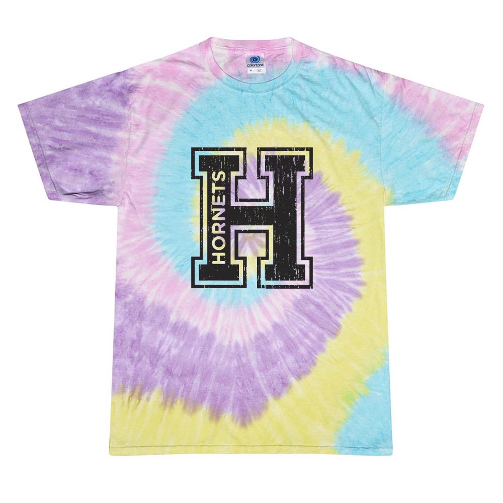 Collegiate H Hawks ~ Tie-Dye T-Shirt ~ Henking Elementary School