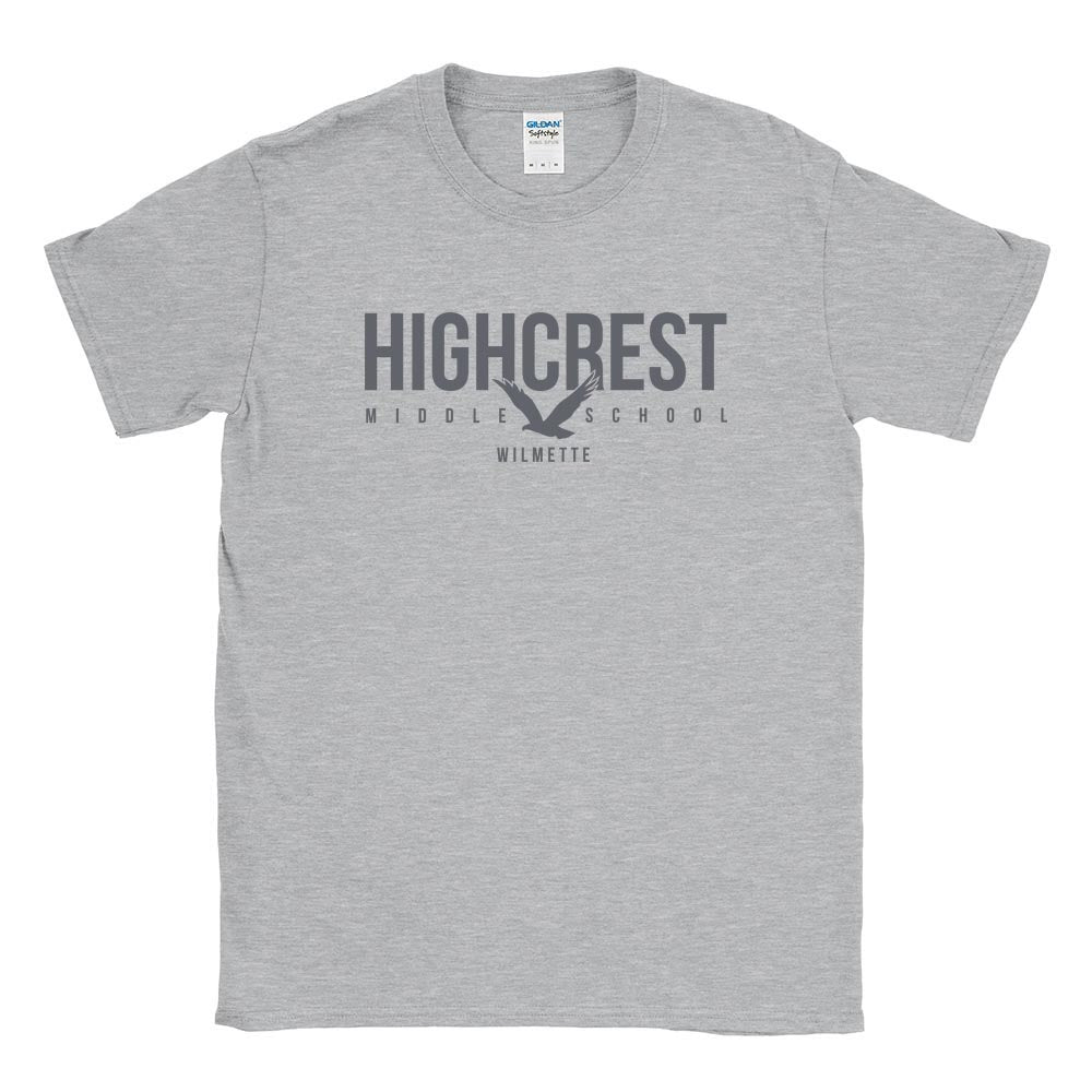 Modern Hawk ~ Cotton T-Shirt ~ Highcrest Middle School