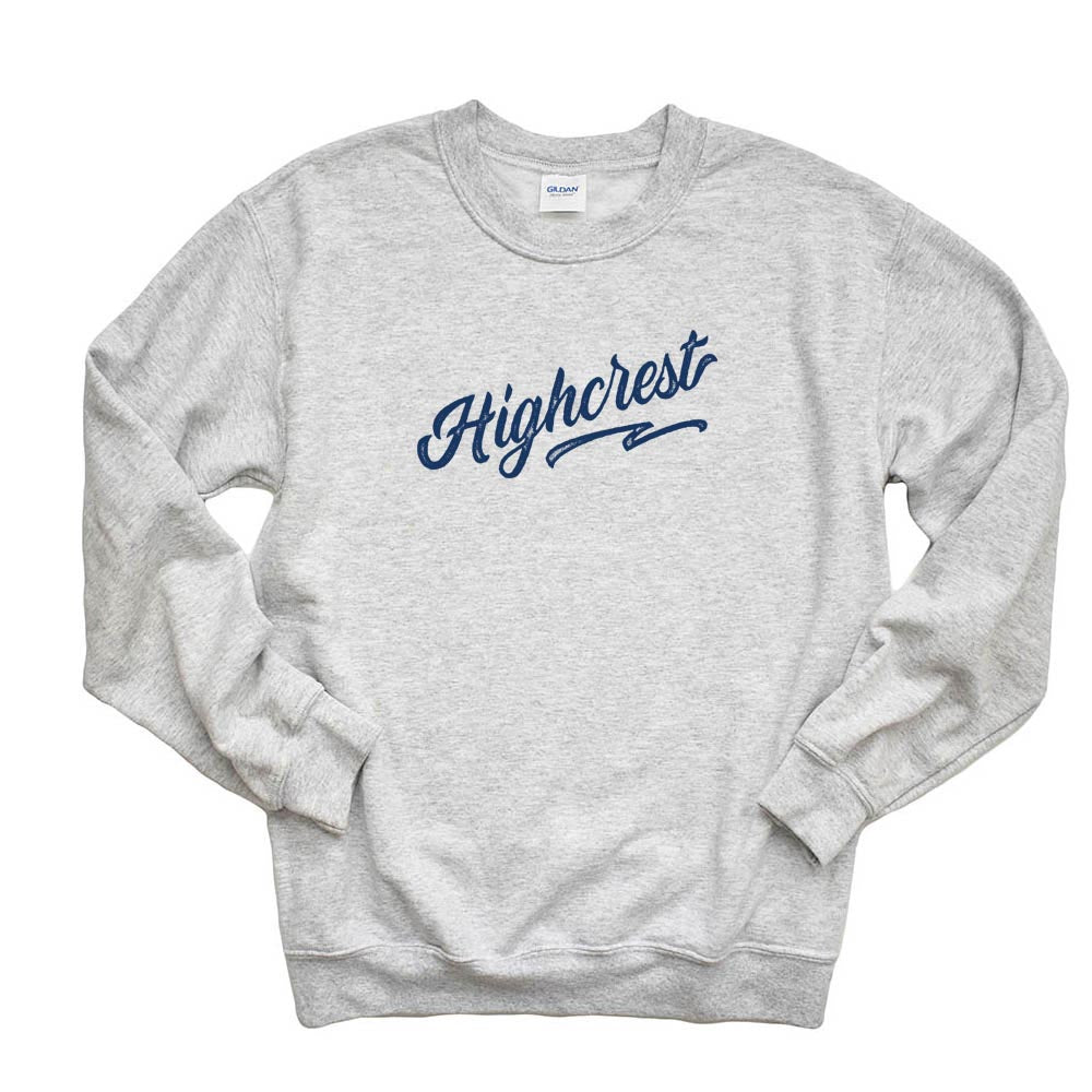 HIGHCREST RETRO SCRIPT CREWNECK SWEATSHIRT ~ youth & adult ~ classic fit