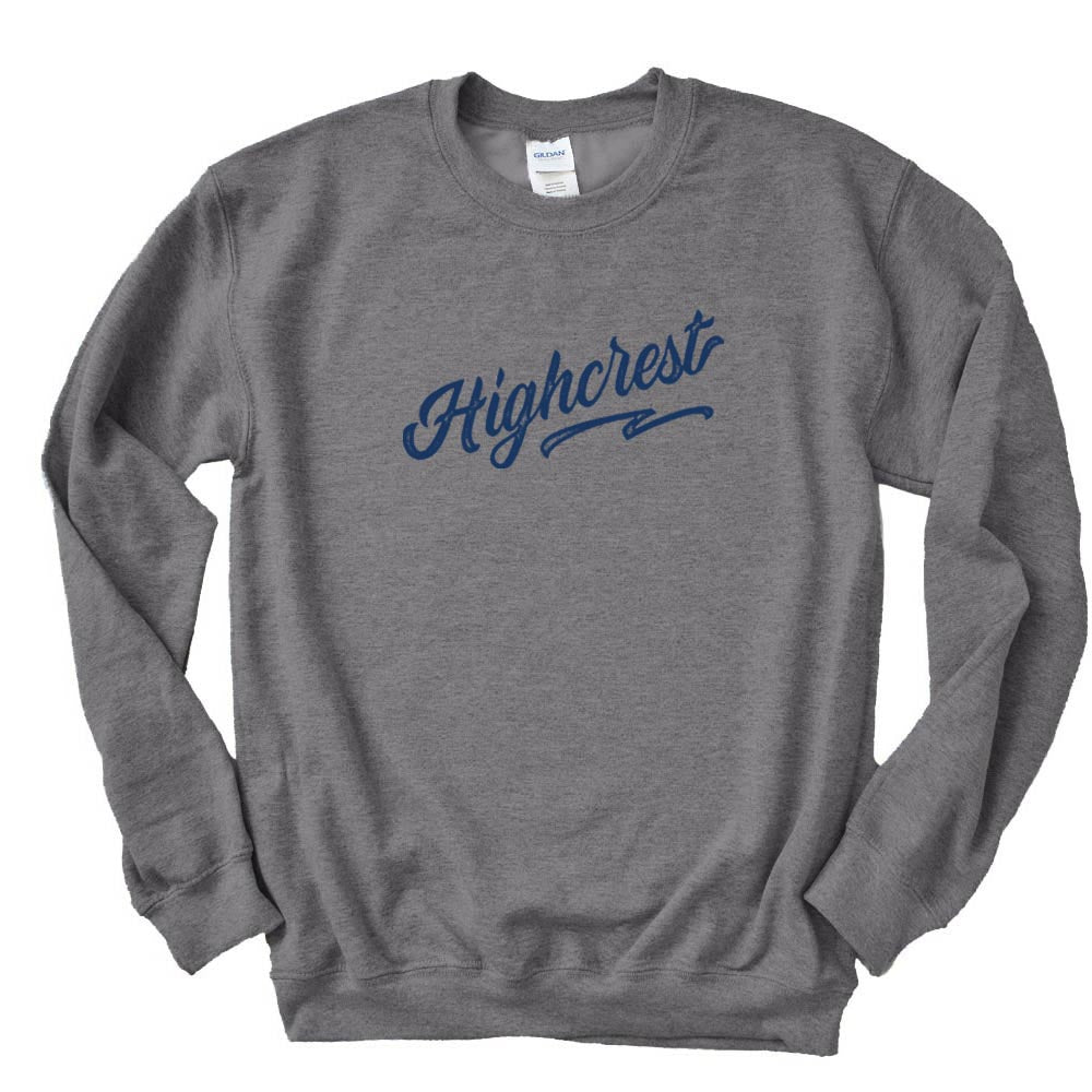 Retro Script ~ Crewneck Sweatshirt ~ Highcrest Middle School