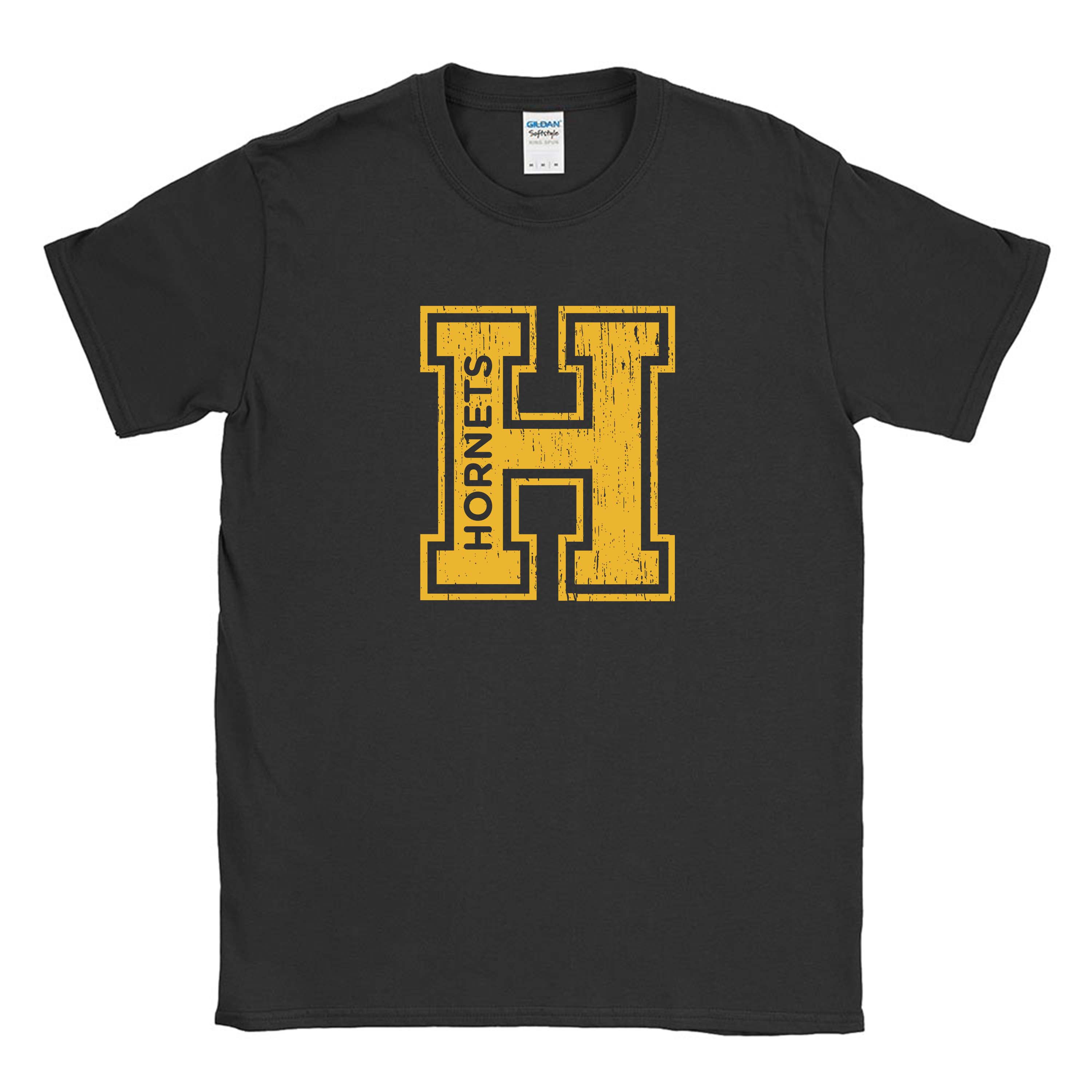 Collegiate H Hornets ~ Cotton T-Shirt ~ Hoffman Elementary School