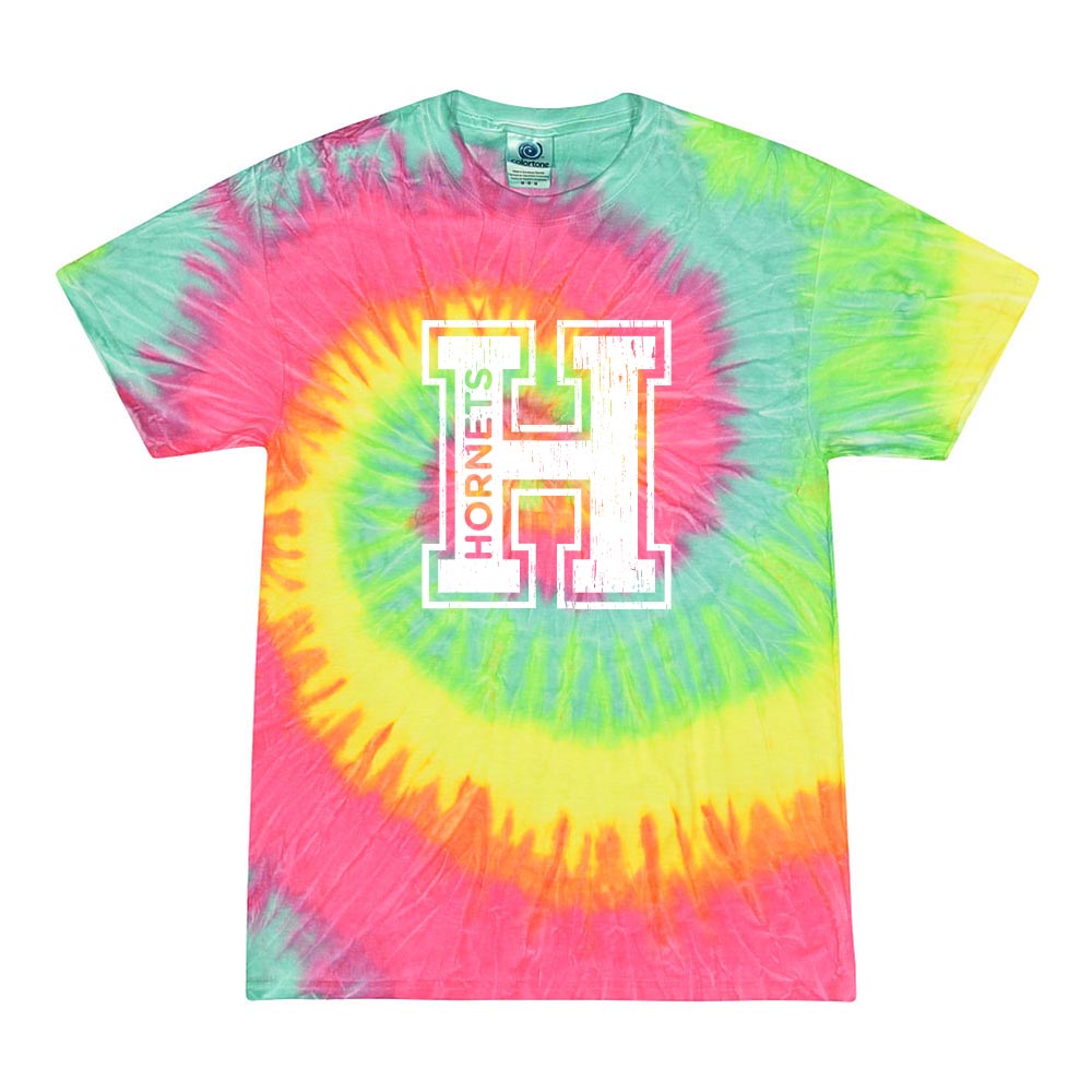Collegiate H Hornets ~ Tie-Dye T-Shirt ~ Hoffman Elementary School