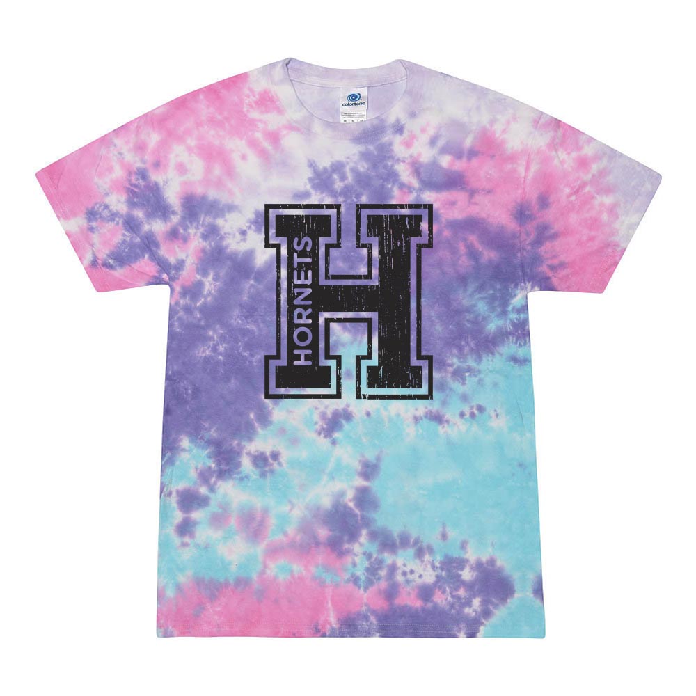 Collegiate H Hornets ~ Tie-Dye T-Shirt ~ Hoffman Elementary School