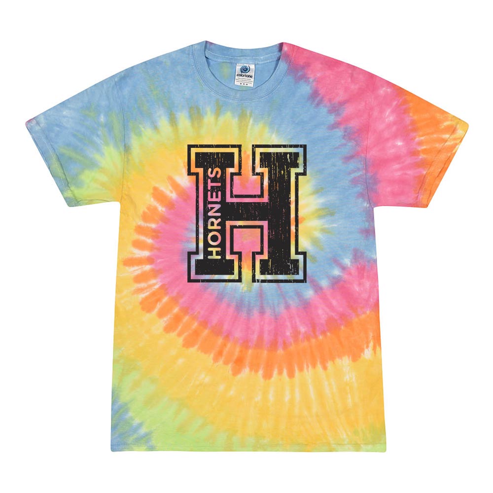 Collegiate H Hornets ~ Tie-Dye T-Shirt ~ Hoffman Elementary School