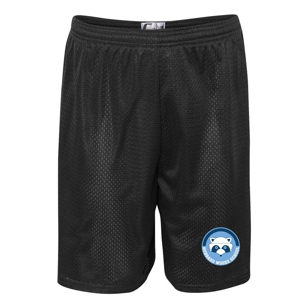 Raccoon Badge ~ Mesh Shorts ~ Hubbard Woods Elementary School