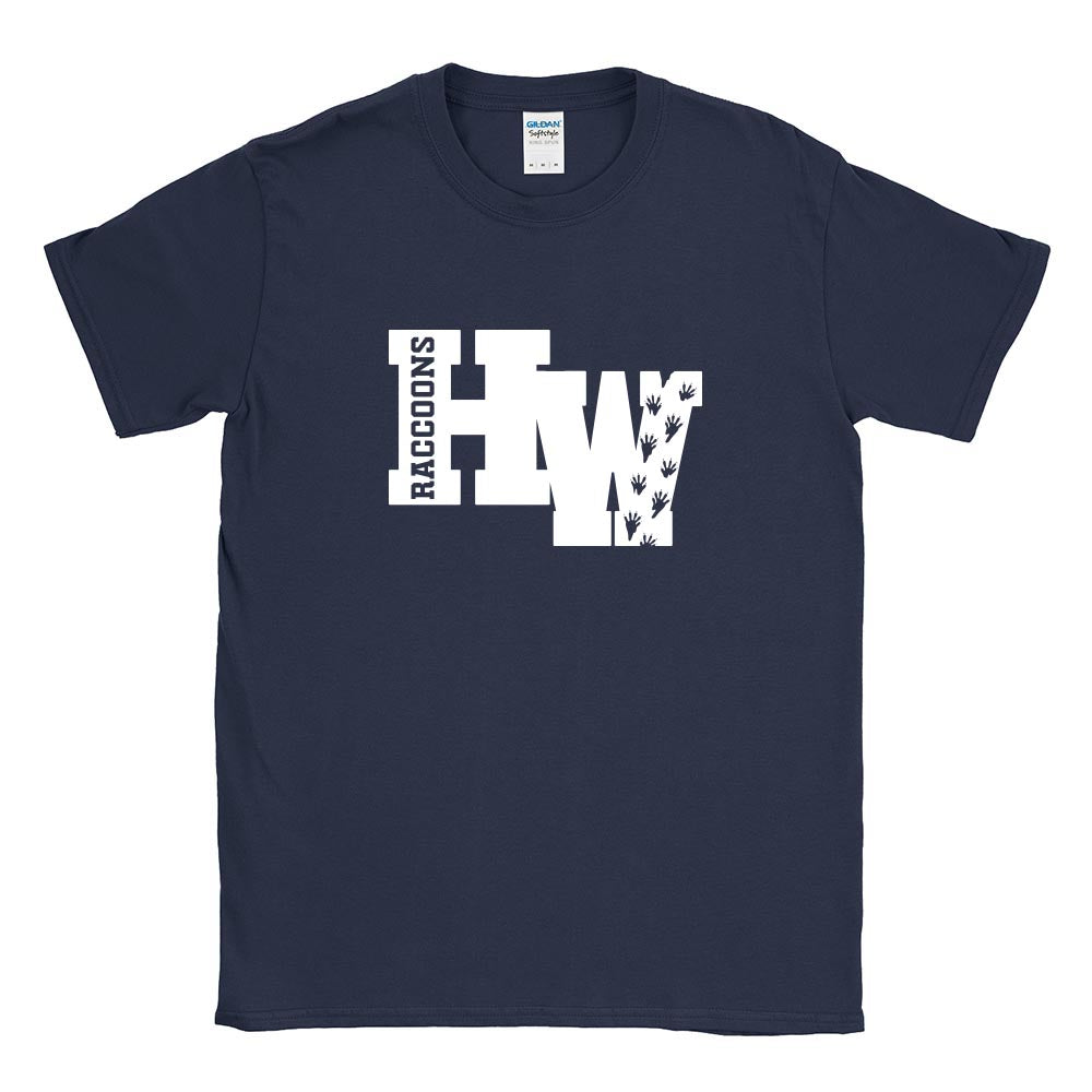 HW Raccoons ~ Cotton T-Shirt ~ Hubbard Woods Elementary School
