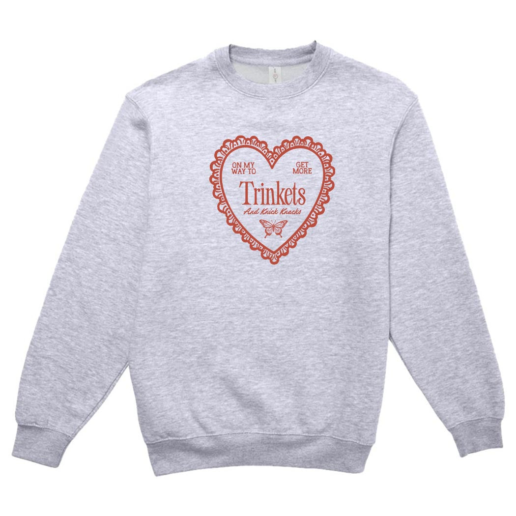 Trinkets ~ Crewneck Sweatshirt ~ humanKIND-heather grey