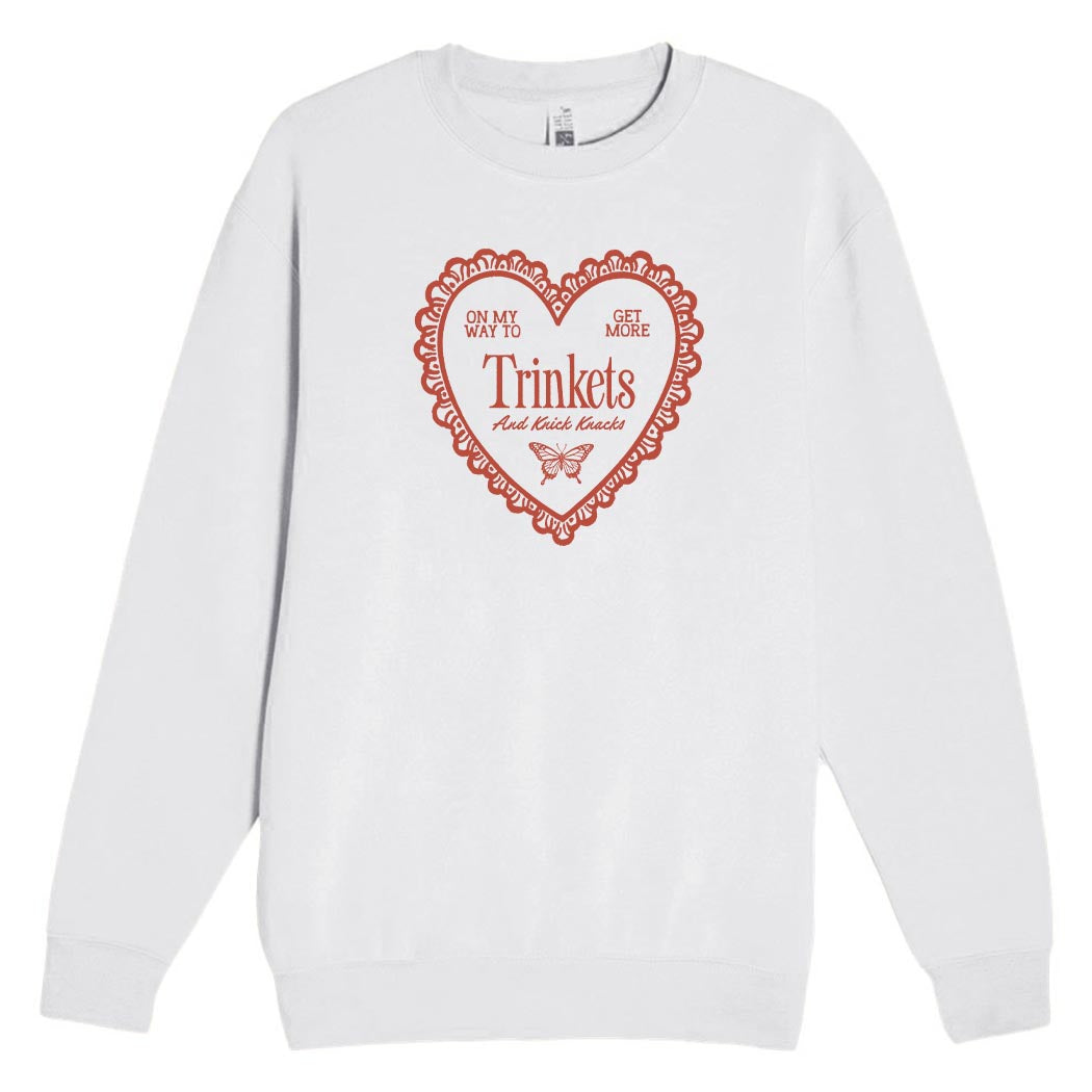 Trinkets ~ Crewneck Sweatshirt ~ humanKIND-white