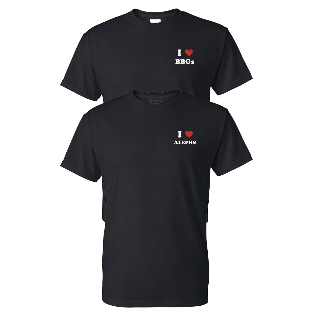 I HEART ALEPHS / BBGs ~ Tee, Hoodie & Crewneck Sweatshirt ~ BBYO GMR