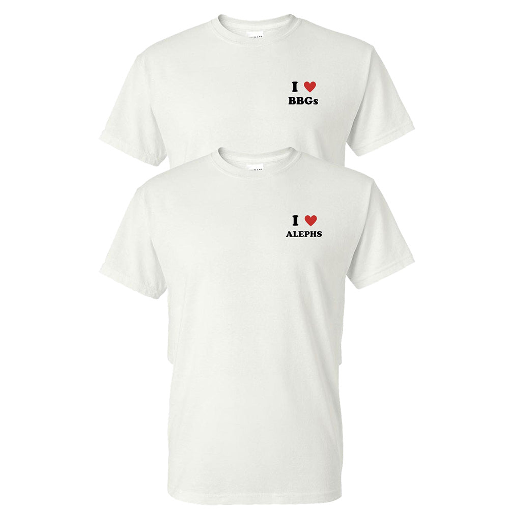 I HEART ALEPHS / BBGs ~ Tee, Hoodie & Crewneck Sweatshirt ~ BBYO GMR