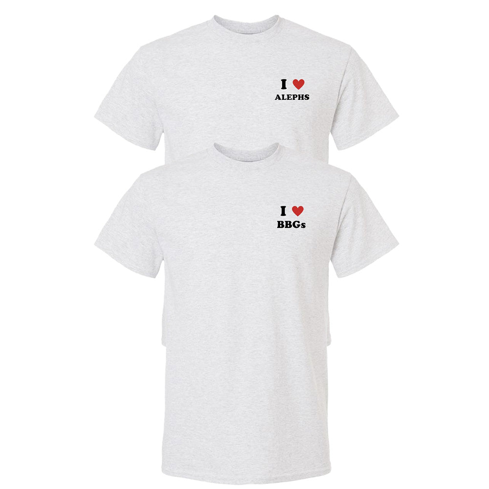 I HEART ALEPHS / BBGs ~ Tee, Hoodie & Crewneck Sweatshirt ~ BBYO GMR
