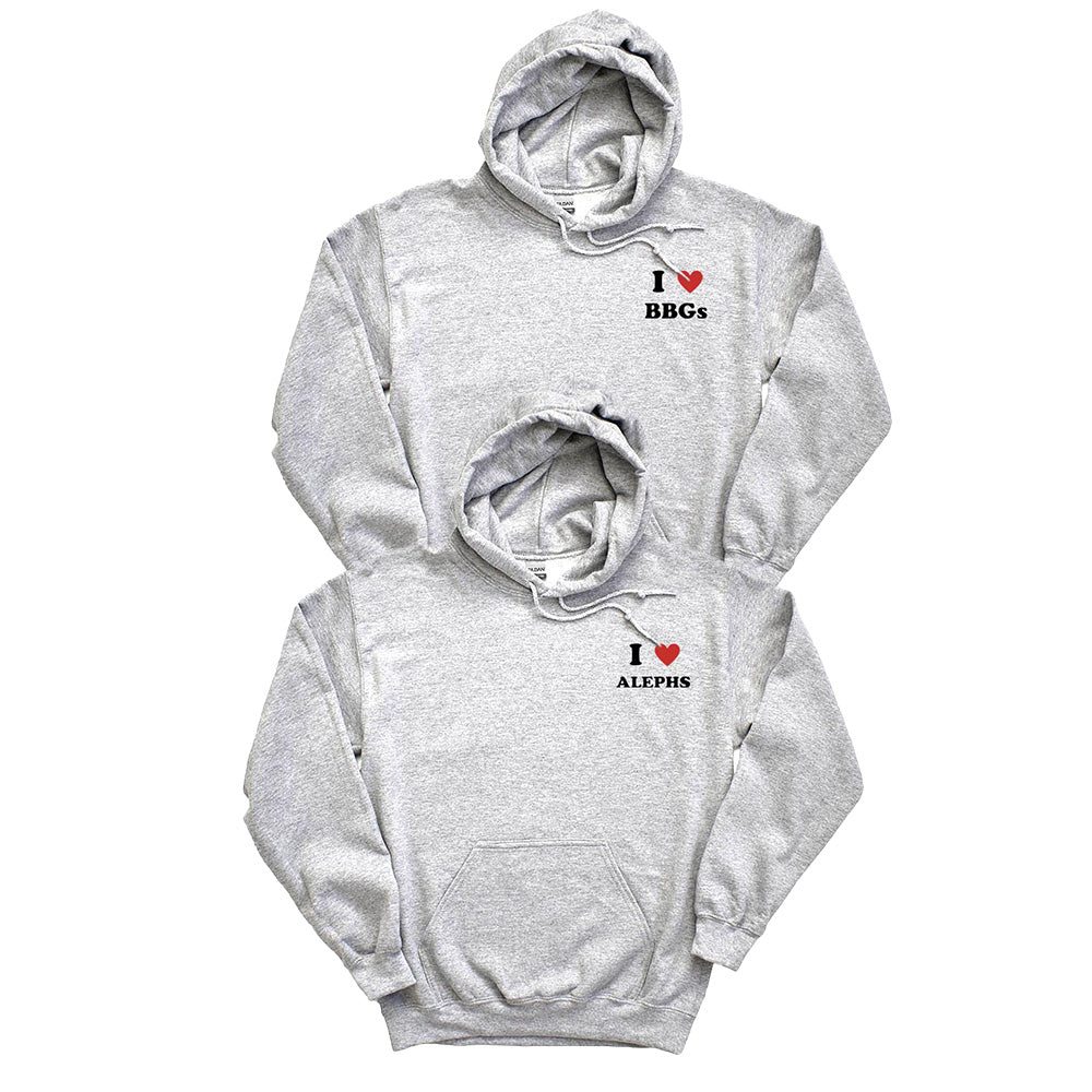 I HEART ALEPHS / BBGs ~ Tee, Hoodie & Crewneck Sweatshirt ~ BBYO GMR
