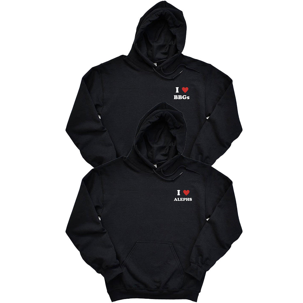 I HEART ALEPHS / BBGs ~ Tee, Hoodie & Crewneck Sweatshirt ~ BBYO GMR