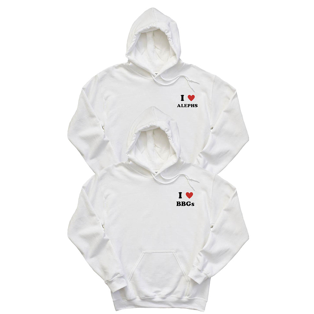 I HEART ALEPHS / BBGs ~ Tee, Hoodie & Crewneck Sweatshirt ~ BBYO GMR
