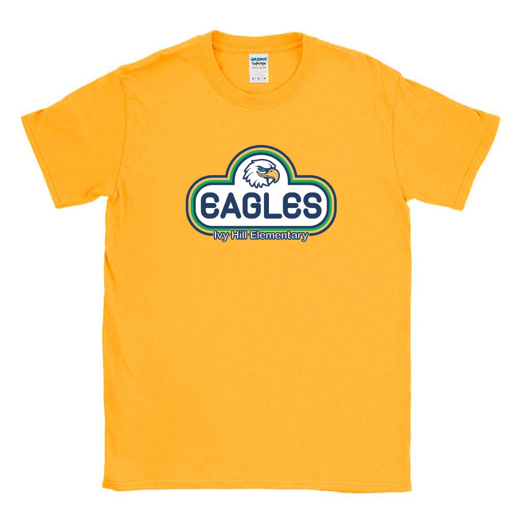 Eagles Stripes ~ Cotton T-Shirt ~ Ivy Hill Elementary