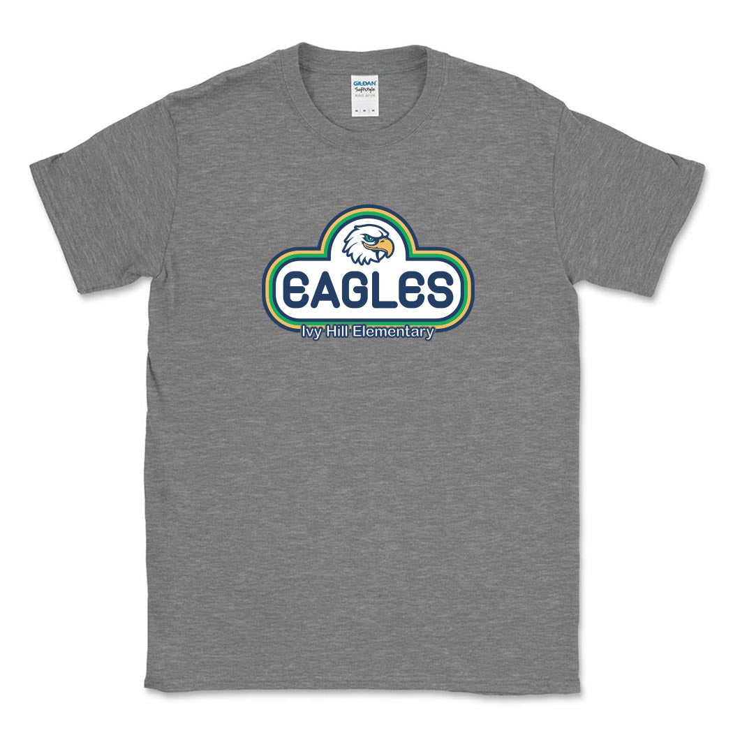 Eagles Stripes ~ Cotton T-Shirt ~ Ivy Hill Elementary