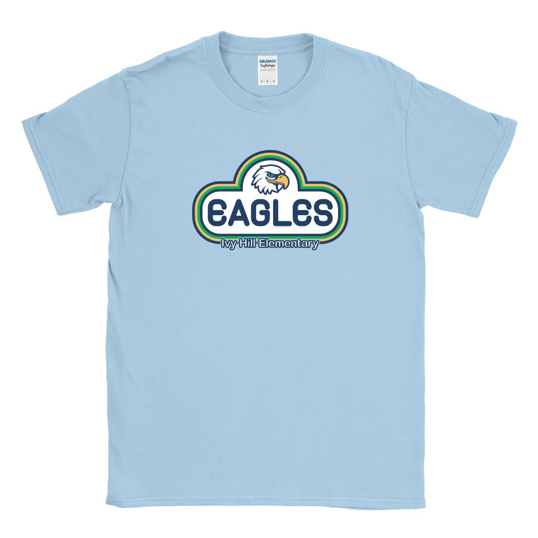 Eagles Stripes ~ Cotton T-Shirt ~ Ivy Hill Elementary