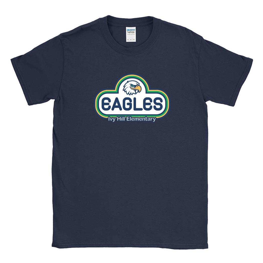 Eagles Stripes ~ Cotton T-Shirt ~ Ivy Hill Elementary