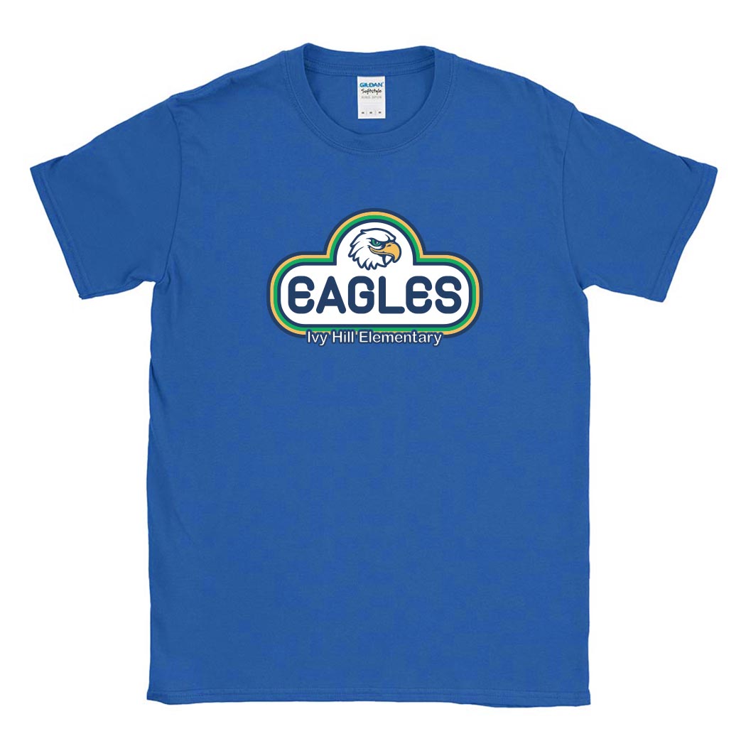 Eagles Stripes ~ Cotton T-Shirt ~ Ivy Hill Elementary