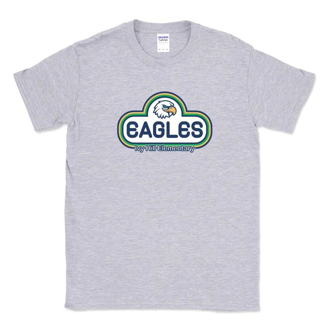 Eagles Stripes ~ Cotton T-Shirt ~ Ivy Hill Elementary