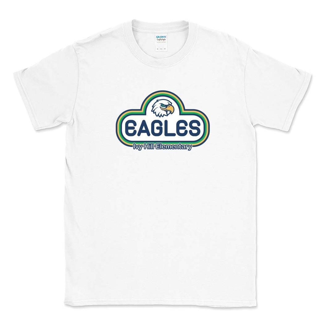 Eagles Stripes ~ Cotton T-Shirt ~ Ivy Hill Elementary