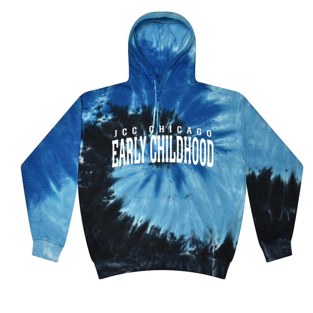 EARLY CHILDHOOD ARC ~ JCC CHICAGO EARLY CHILDHOOD ~ adult tie dye hoodie