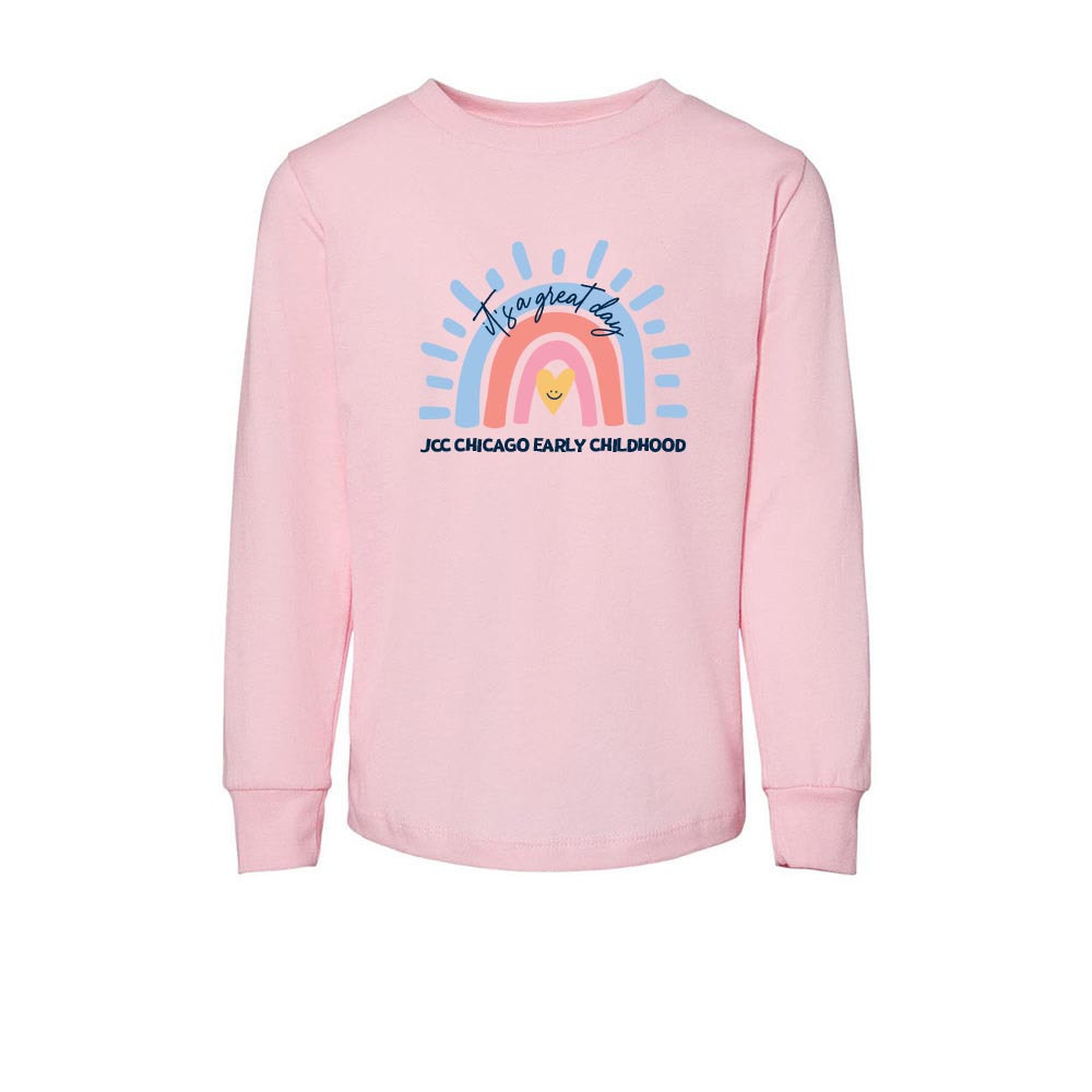 IT'S A GREAT DAY RAINBOW ~ JCC CHICAGO EARLY CHILDHOOD ~ toddler long sleeve tee