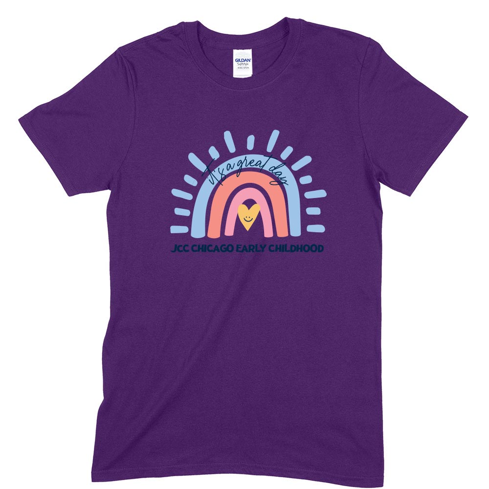IT'S A GREAT DAY RAINBOW ~ JCC CHICAGO EARLY CHILDHOOD ~ adult tee