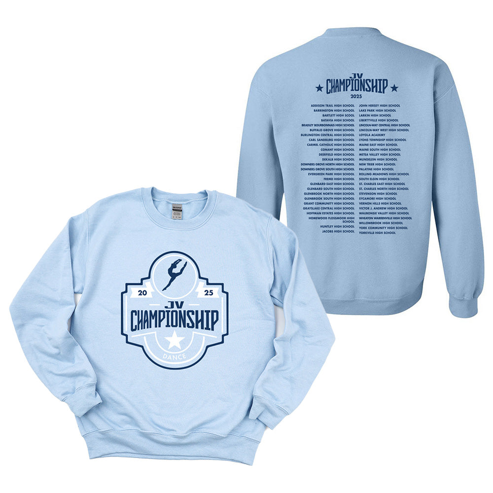 2025 JV CHAMPIONSHIP CREWNECK SWEATSHIRT ~ JV CHAMPIONSHIP ~ adult ~ classic fit