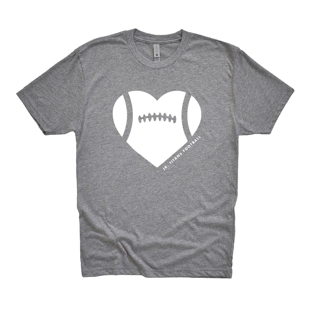 HEART UNISEX TRIBLEND TEE ~ JR TITANS FOOTBALL ~ classic fit