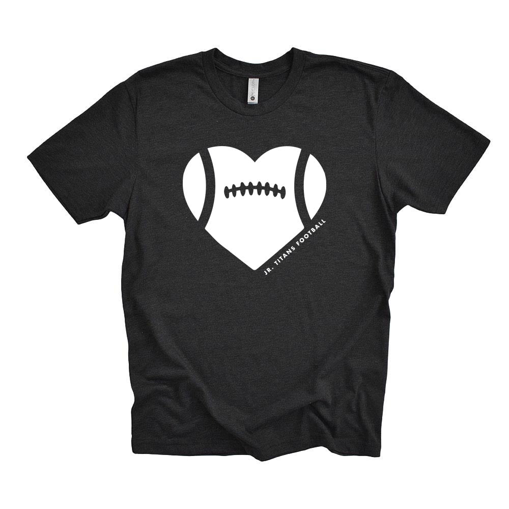 HEART UNISEX TRIBLEND TEE ~ JR TITANS FOOTBALL ~ classic fit