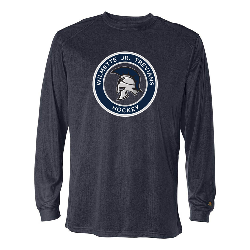 Logo Long Sleeve Performance Tee ~ Wilmette Jr. Trevians Hockey