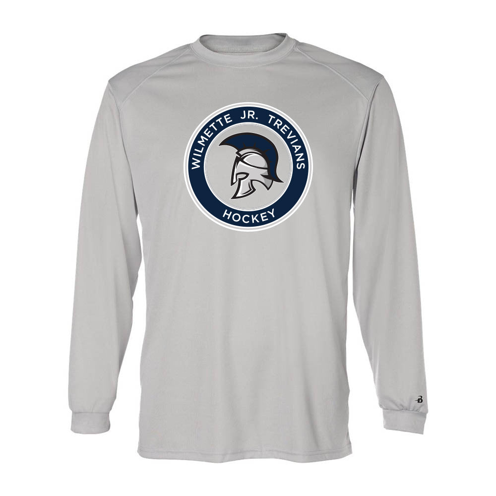 Logo Long Sleeve Performance Tee ~ Wilmette Jr. Trevians Hockey